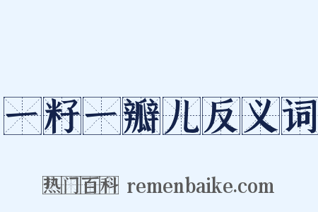 一籽一瓣儿反义词是什么意思的图片